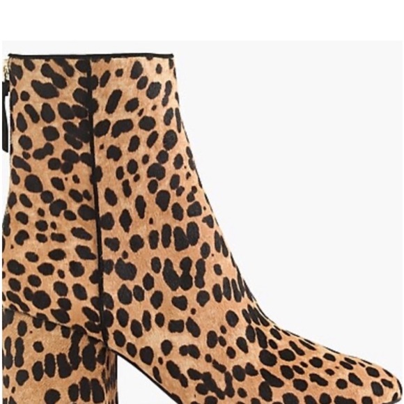 J Crew Sadie Calf hair leopard bootie 8.5 - Picture 3 of 7